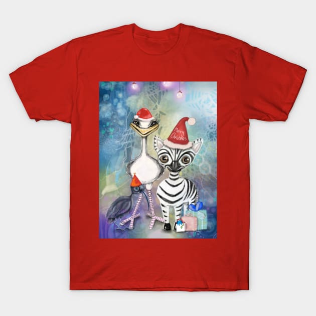 Christmas Baby African Animals T-Shirt by cheriedirksen